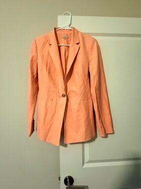 LOFT Pink Single-Button Blazer